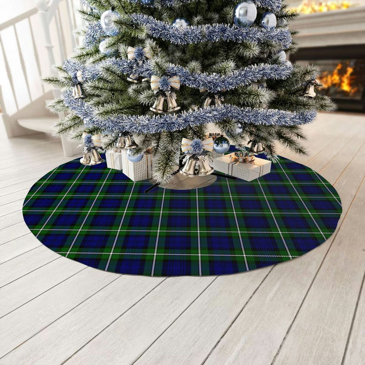 Scottish Forbes Modern Clan Tartan Christmas Tree Skirt No Tassels 3 Tartan Plaid