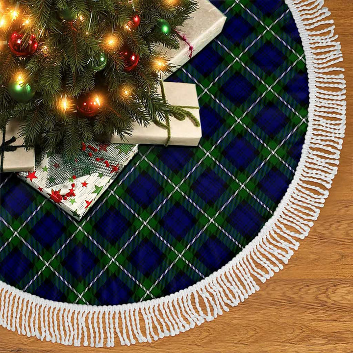 Scottish Forbes Modern Clan Tartan Christmas Tree Skirt Tassels 2 Tartan Plaid