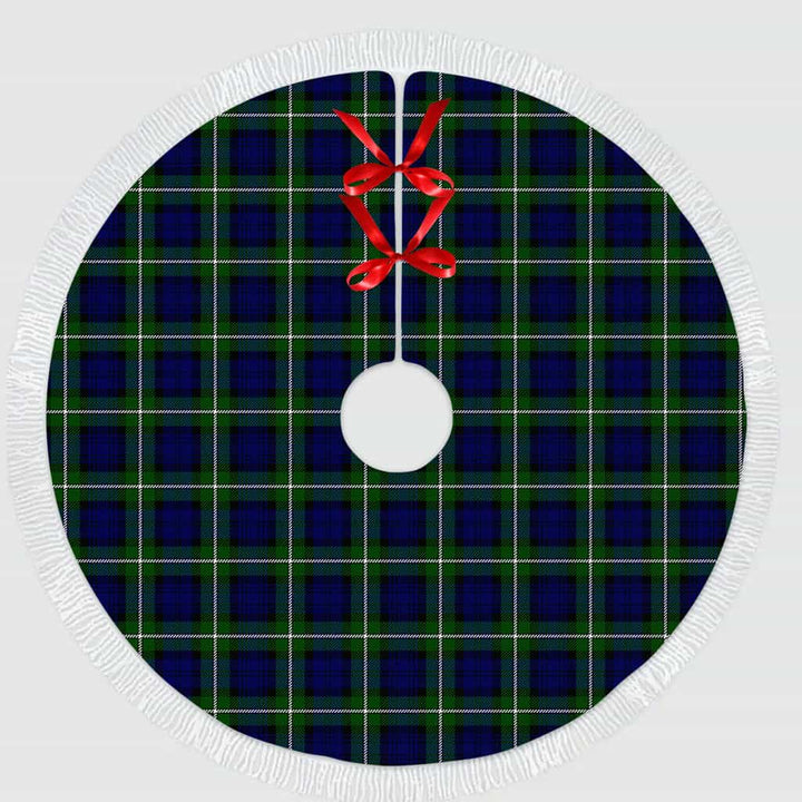 Scottish Forbes Modern Clan Tartan Christmas Tree Skirt Tassels 1 Tartan Plaid