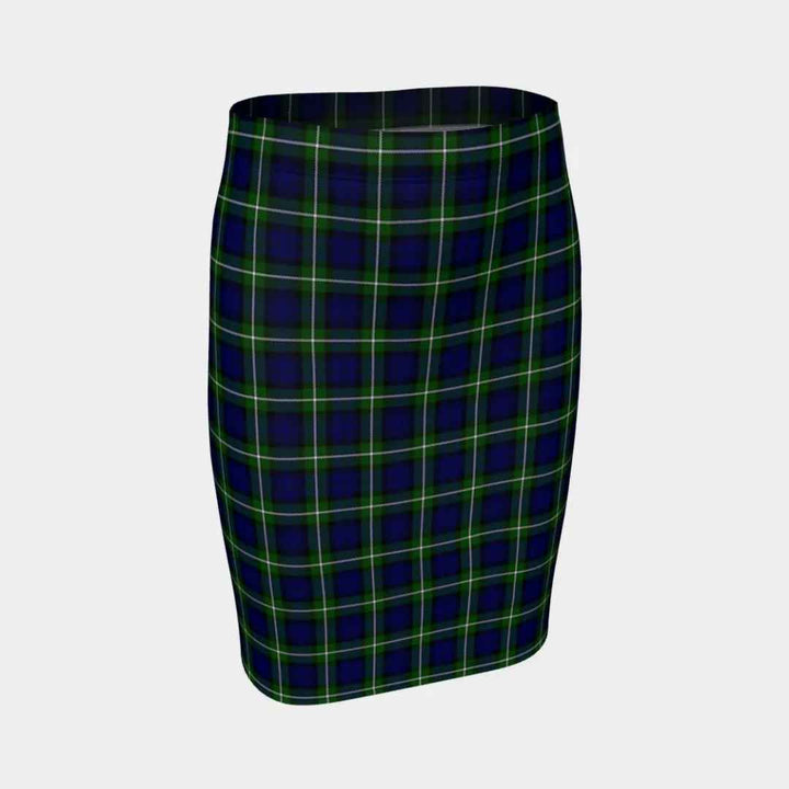 Scottish Forbes Modern Clan Tartan Fitted Skirt Tartan Plaid 1