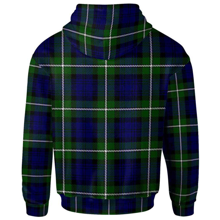 Scottish Forbes Modern Clan Tartan Hoodie Back Side Tartan Plaid
