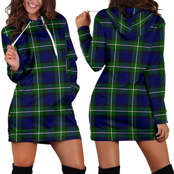 Scottish Forbes Modern Clan Tartan Hoodie Dress