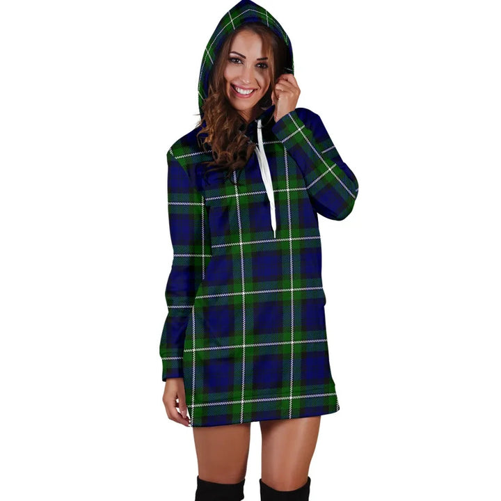 Scottish Forbes Modern Clan Tartan Hoodie Dress