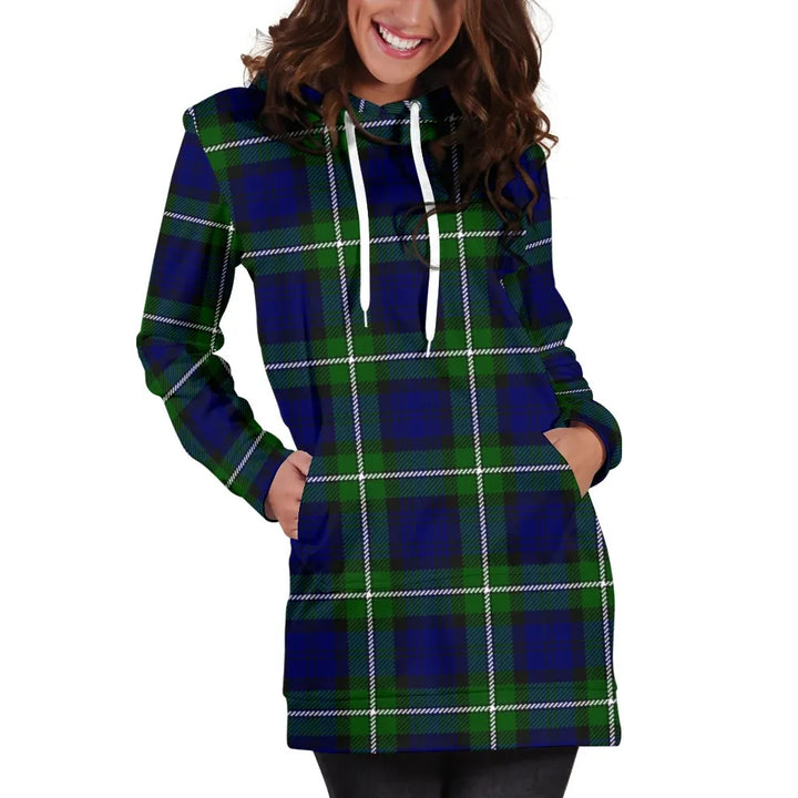 Scottish Forbes Modern Clan Tartan Hoodie Dress