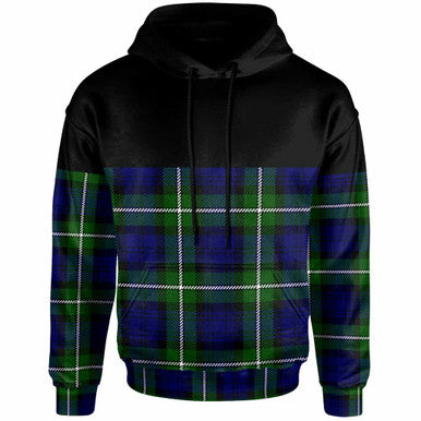Scottish Forbes Modern Clan Tartan Hoodie - Horizontal Style Front Side Tartan Plaid