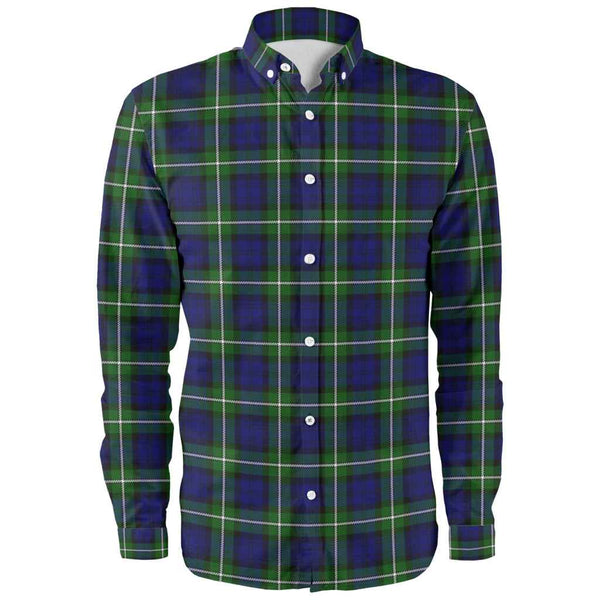 Scottish Forbes Modern Clan Tartan Long Sleeve Shirt Front Side Tartan Plaid