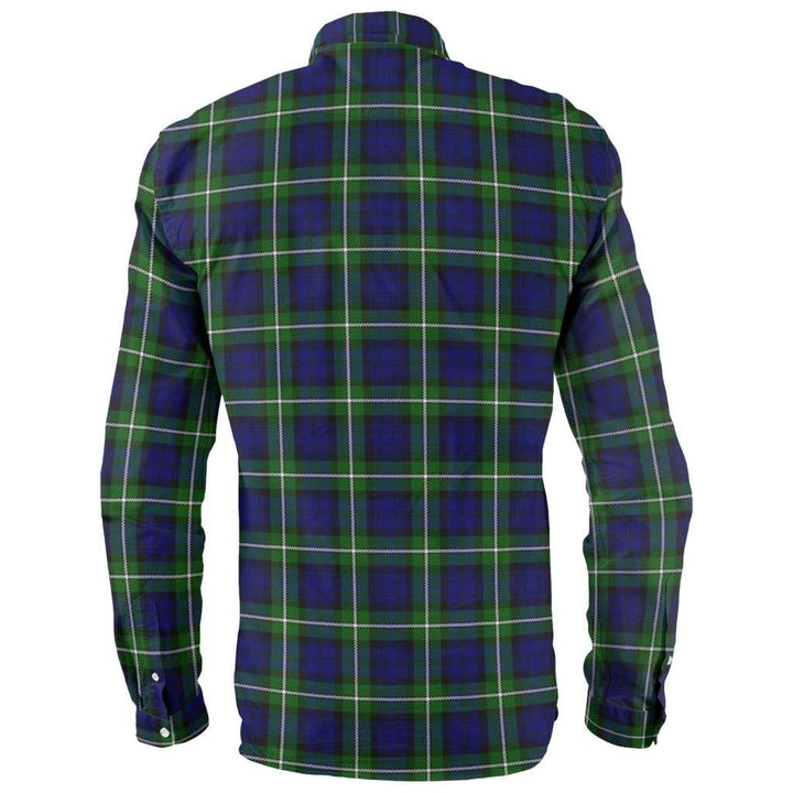 Scottish Forbes Modern Clan Tartan Long Sleeve Shirt Back Side Tartan Plaid