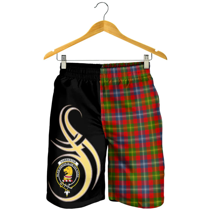 Scottish Forrester Clan Crest Tartan Believe in Me Men's Shorts