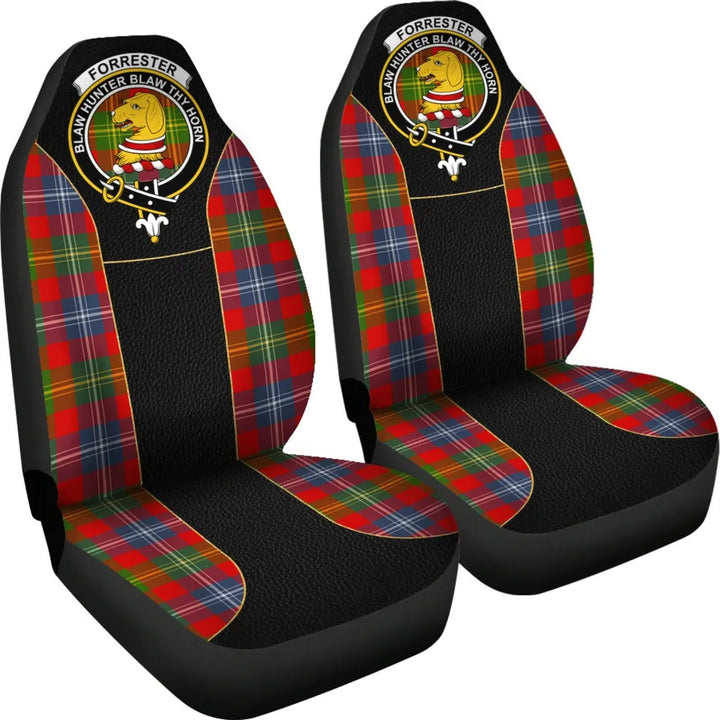 Scottish Forrester Clan Crest Tartan Car Seat Covers - Special Style 4