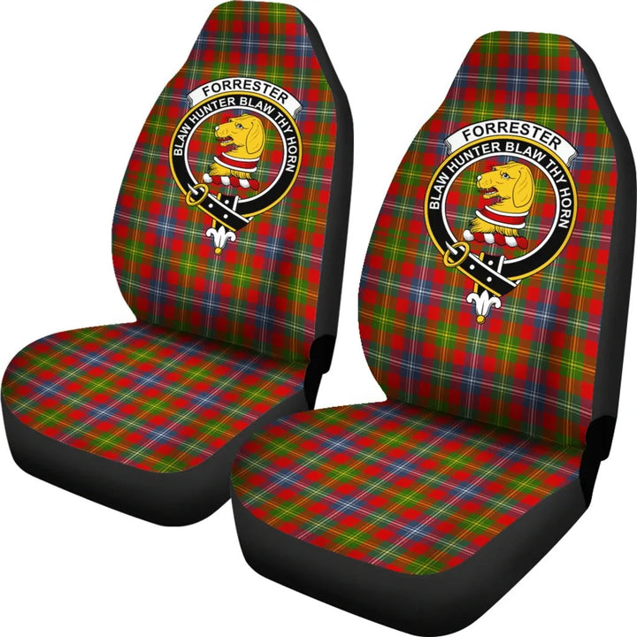 Scottish Forrester Clan Crest Tartan Car Seat Covers 1