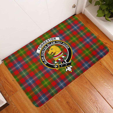 Scottish Forrester Clan Crest Tartan Door Mat Tartan Plaid 3