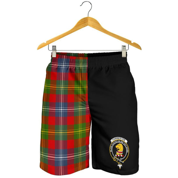 Scottish Forrester Clan Crest Tartan Half of Me Men's Shorts