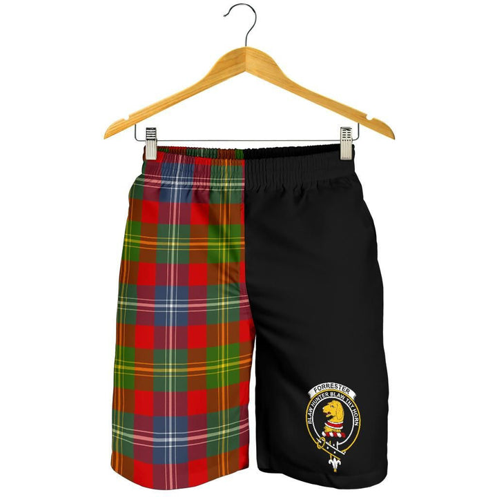 Scottish Forrester Clan Crest Tartan Half of Me Men's Shorts