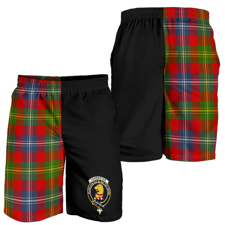 Scottish Forrester Clan Crest Tartan Half of Me Men's Shorts