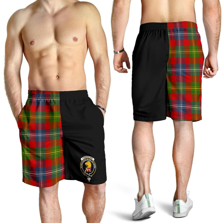 Scottish Forrester Clan Crest Tartan Half of Me Men's Shorts