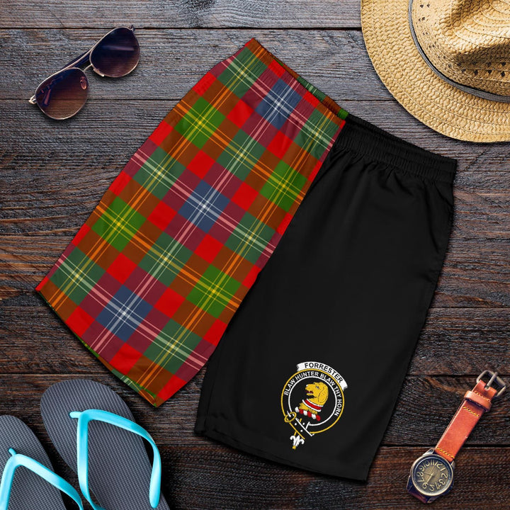 Scottish Forrester Clan Crest Tartan Half of Me Men's Shorts