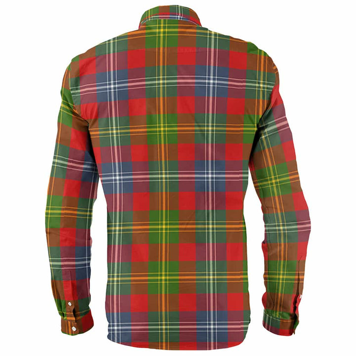 Scottish Forrester Clan Crest Tartan Long Sleeve Shirt Back Side Tartan Plaid
