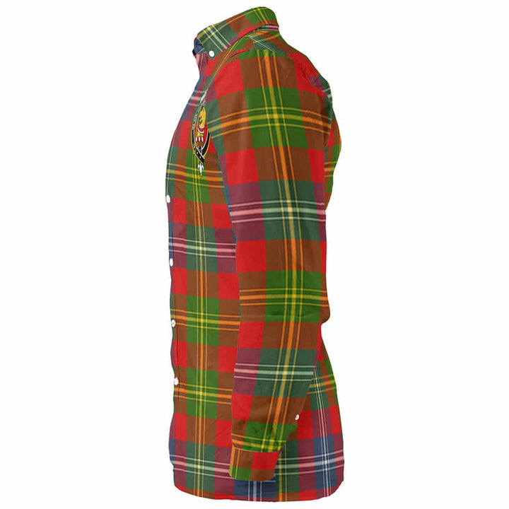 Scottish Forrester Clan Crest Tartan Long Sleeve Shirt Tartan Plaid