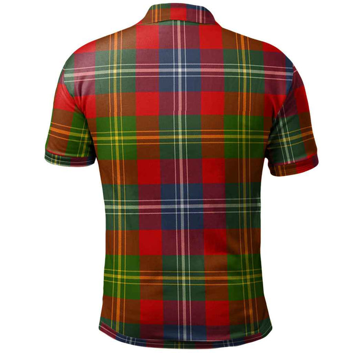 Scottish Forrester Clan Crest Tartan Polo Shirt Back Side Tartan Plaid
