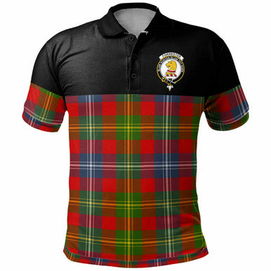 Scottish Forrester Clan Crest Tartan Polo Shirt - Horizontal Style Front Side Tartan Plaid