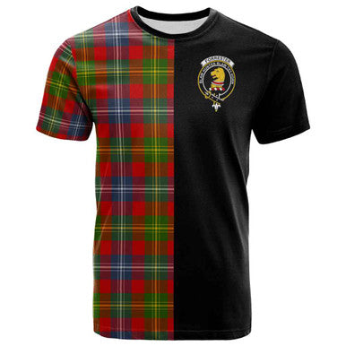 Scottish Forrester Clan Crest Tartan T-Shirt Half in Me Front Side Tartan Plaid