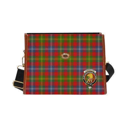 Scottish Forrester Clan Crest Tartan Waterproof Canvas Bag Tartan Plaid 2