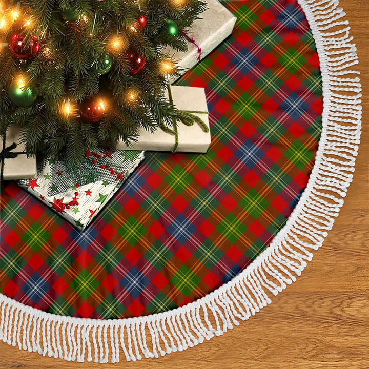 Scottish Forrester Clan Tartan Christmas Tree Skirt Tassels 2 Tartan Plaid