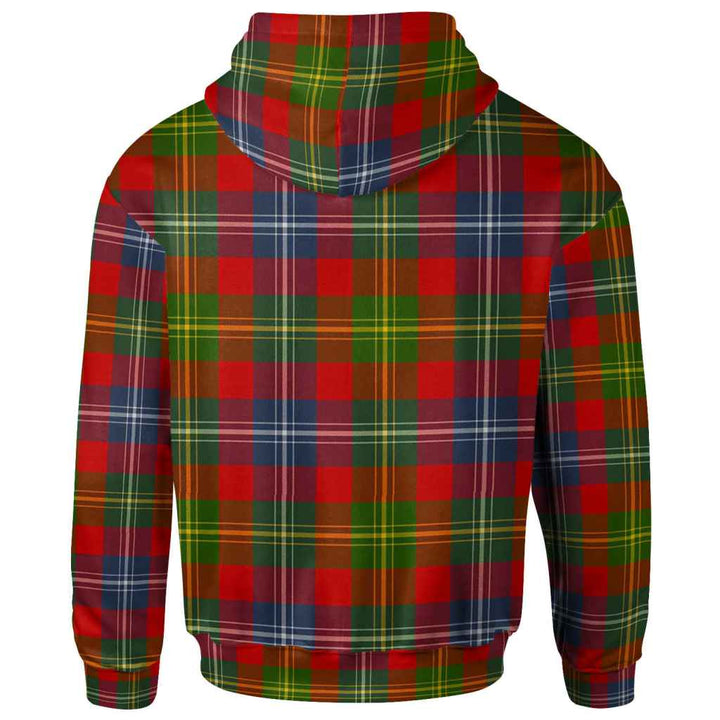 Scottish Forrester Clan Tartan Hoodie Back Side Tartan Plaid