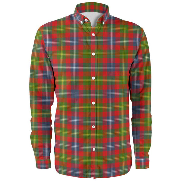 Scottish Forrester Clan Tartan Long Sleeve Shirt Front Side Tartan Plaid