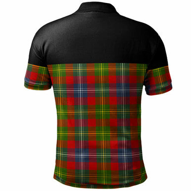 Scottish Forrester Clan Tartan Polo Shirt - Horizontal Style Back Side Tartan Plaid
