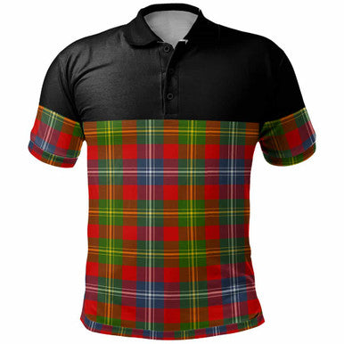 Scottish Forrester Clan Tartan Polo Shirt - Horizontal Style Front Side Tartan Plaid
