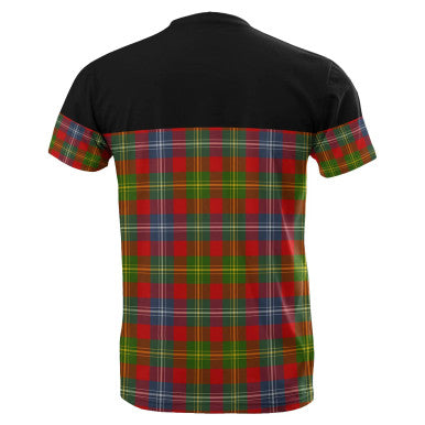 Scottish Forrester Clan Tartan T-Shirt Horizontal Style Back Side Tartan Plaid
