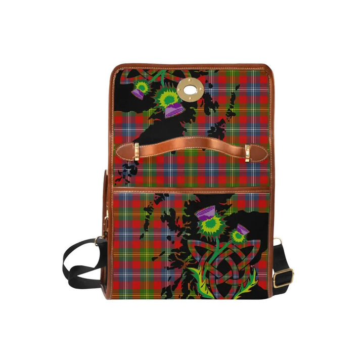 Scottish Forrester Clan Tartan Waterproof Canvas Bag With Thistle Tartan Plaid 6