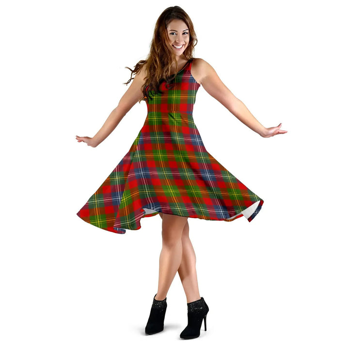 Scottish Forrester Clan Tartan Women Midi Dress