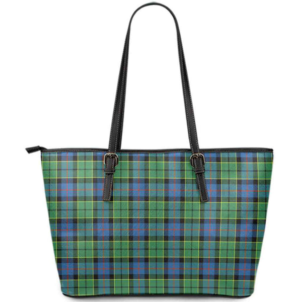 Scottish Forsyth Ancient Clan Tartan Leather Tote Tartan Plaid