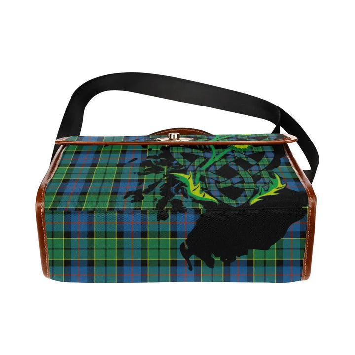 Scottish Forsyth Ancient Clan Tartan Waterproof Canvas Bag With Thistle Tartan Plaid 5