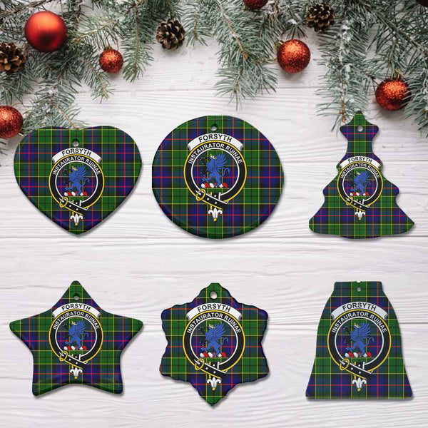 Scottish Forsyth Clan Crest Tartan Ceramic Ornament All Tartan Plaid