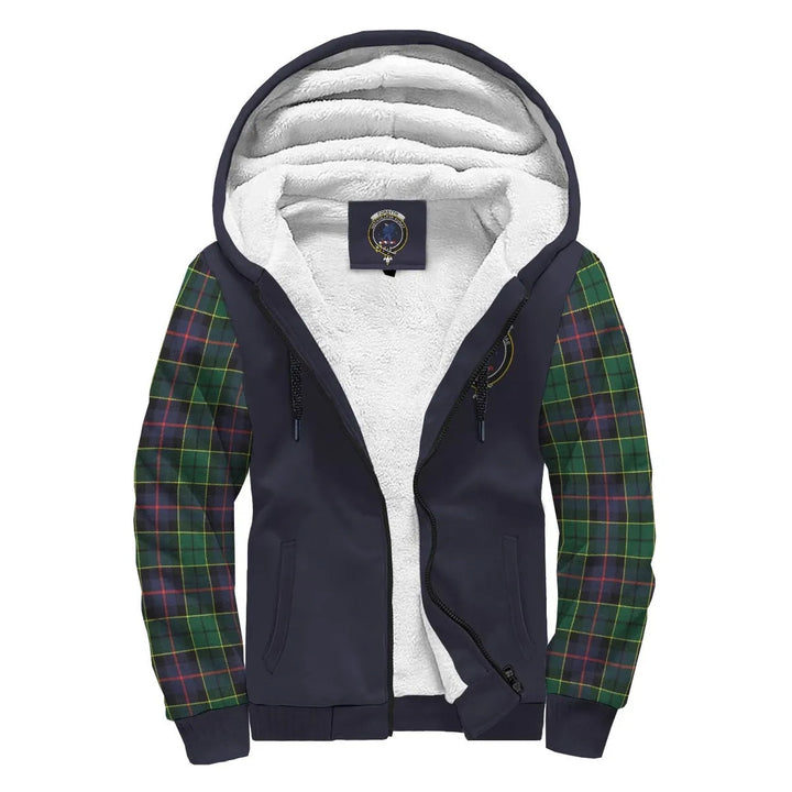 Scottish Forsyth Clan Crest Tartan Plaid Sleeve Sherpa Hoodie
