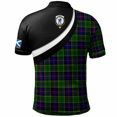 Scottish Forsyth Clan Crest Tartan Polo Shirt - Scotland Forever Style Back Side Tartan Plaid