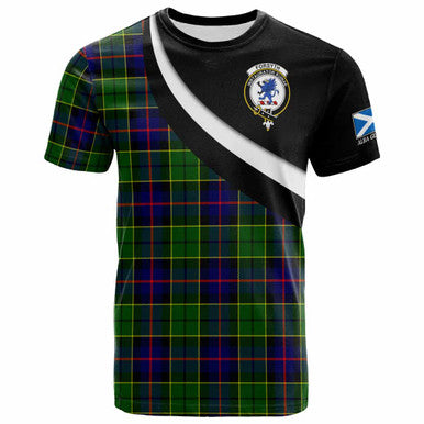 Scottish Forsyth Clan Crest Tartan T-Shirt - Scotland Forever Style Front Side Tartan Plaid