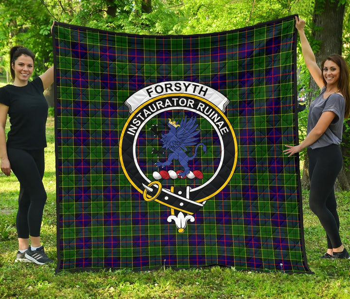 Scottish Forsyth Modern Clan Crest Tartan Quilt Tartan Plaid 1