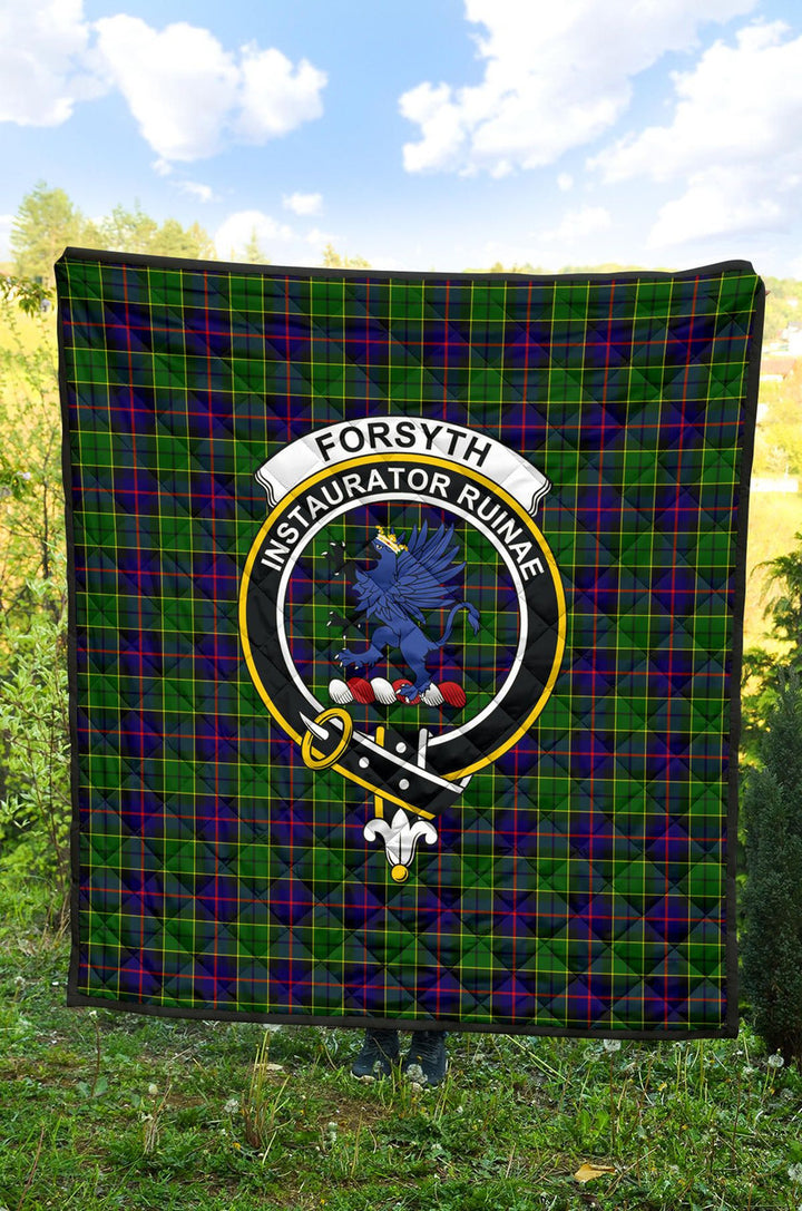 Scottish Forsyth Modern Clan Crest Tartan Quilt Tartan Plaid 2