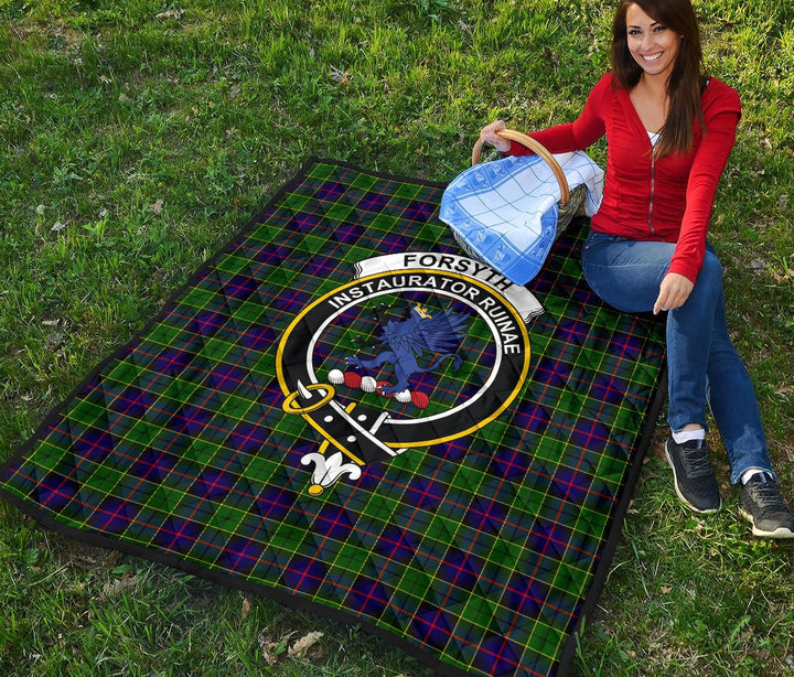 Scottish Forsyth Modern Clan Crest Tartan Quilt Tartan Plaid 4