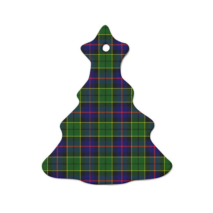 Scottish Forsyth Modern Clan Tartan Ceramic Ornament  Tree Shape Tartan Plaid