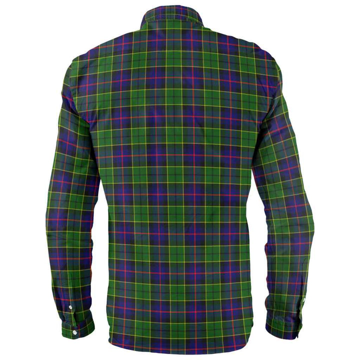 Scottish Forsyth Modern Clan Tartan Long Sleeve Shirt Back Side Tartan Plaid
