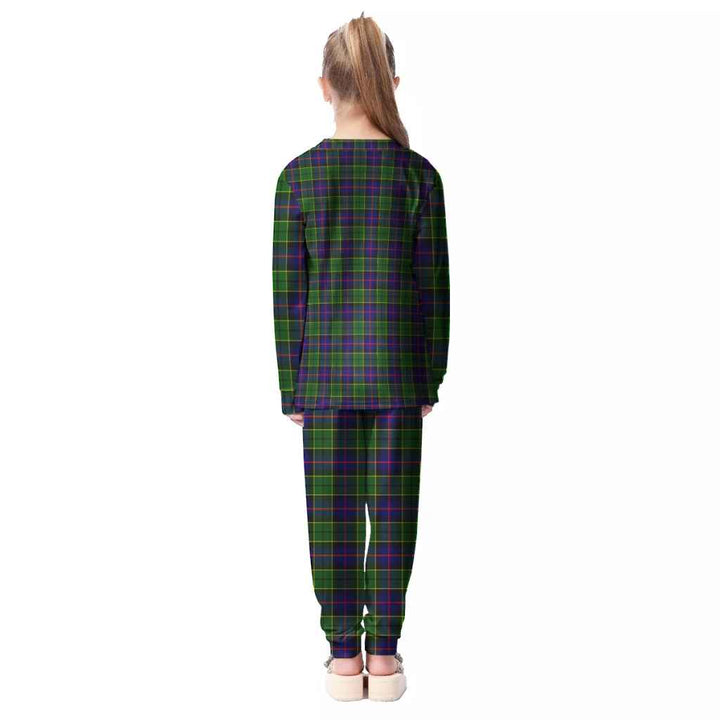 Scottish Forsyth Modern Clan Tartan Pajama Set Kid Back Side Tartan Plaid