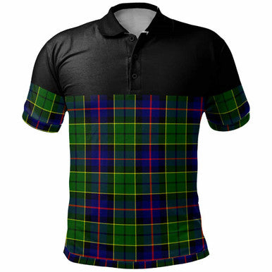 Scottish Forsyth Modern Clan Tartan Polo Shirt - Horizontal Style Front Side Tartan Plaid