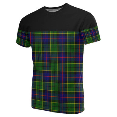 Scottish Forsyth Modern Clan Tartan T-Shirt Horizontal Style Front Side Tartan Plaid