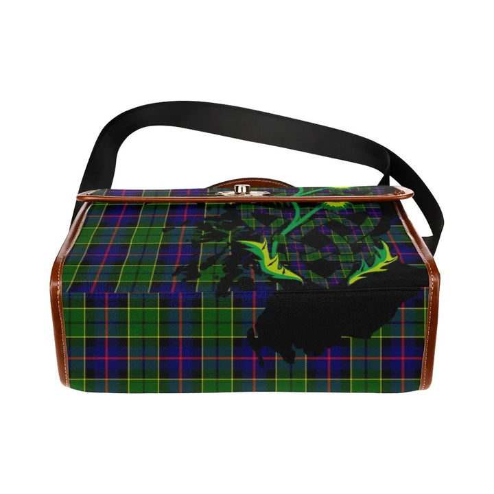 Scottish Forsyth Modern Clan Tartan Waterproof Canvas Bag With Thistle Tartan Plaid 5