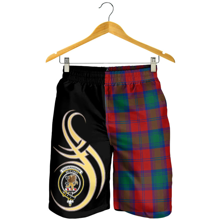 Scottish Fotheringham Clan Crest Tartan Believe in Me Men's Shorts